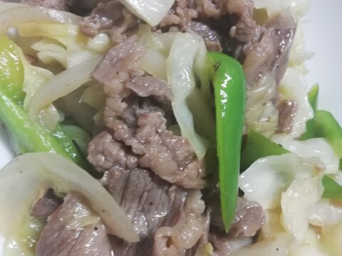 牛肉と野菜の焼き肉のタレ炒め